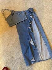 Women’s Lovers And Friends Denim Skirt Set, Size M picture