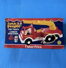 Vintage 1988 Fisher Price Little People 2361 Fire Truck Boxed NEW MINT picture