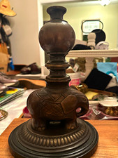Castilian Imports Elephant Brown Table Lamp 17 in Rotary Knob Corded picture