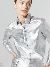 LANHTROPY SAN MARINO METALLIC SHIRT IN SILVER Medium picture