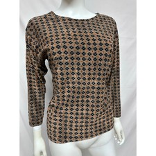 True Vintage 00s Black Metallic Long Sleeve Top Made in Korea picture