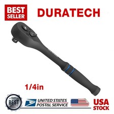 DURATECH 1/4-In Drive Ratchet, 90-Tooth Quick-Release Ratchet Wrench, Reversible picture