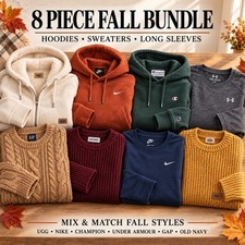 Women’s Clothing 8 Pc Fall Reseller Lot Hoodies Sweaters Long Sleeve picture