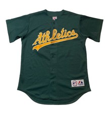 Oakland Athletics Jersey Mens Medium Green Vintage Majestic Sewn #20 Mark Mulder picture