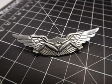 BUSH WINGS PIN PILOT BADGE PARACHUTE JUMP WINGS GUARANTEED FOR LIFE picture