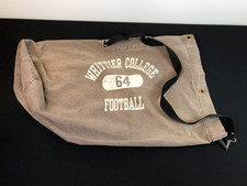 Vintage WHITTIER COLLEGE Cotton Canvas FOOTBALL DUFFLE BAG picture