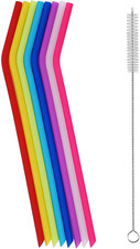8 Pack - Reusable Regular Size Silicone Drinking Straws for 20Oz 30Oz Tumblers picture