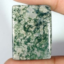 100% NATURAL Green Moss Agate Transparent Oval Cabochon Loose Gemstone DFG3252 picture