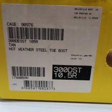 Belleville 300 DES ST Hot Weather Steel Toe EH Boots Tan 10.5 Regular picture