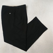 Brioni Pants Men 36x32 Black Roman Dress Wool Pleated Classic Lined Formal Suit picture