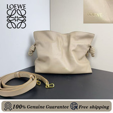 Loewe Flamenco Knot Bag Leather Medium crossbody bag in Sand auth picture