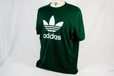 Adidas Trefoil Logo T-Shirt Green White Adidas Logo XL Excellent picture