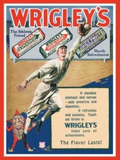 Vintage Wrigleys Gum Ad Metal Reproduction Sign  picture