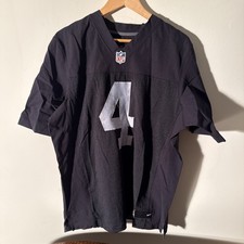 Nike Derek Carr Authentic On Field Raiders Jersey Size 44 Black #4 picture