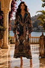 Camilla Rockstar Royalty Blouson Sleeve Placket Dress Size M picture