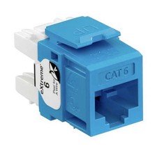 Leviton ‎cat6 Jack -61110-BL6 Jack - Blue (25 Pack) picture