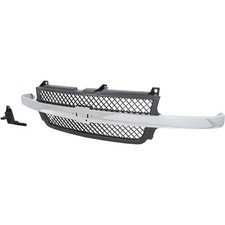 2001-2002 Chevy Silverado 2500HD 3500; Front Grill; Chrome & Black; picture