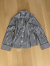 Madewell Women’s S Blue White Striped Button Down Shirt Coastal Preppy picture