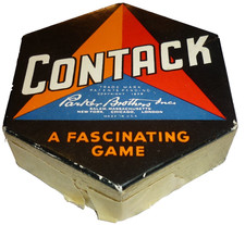 Vintage 1939 Contack Game Parker Brothers Triangular Number Matching Complete picture