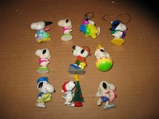 Vintage Snoopy Rubber Figurines, United Feature Syndicate Inc., Lot of 10 picture
