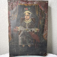 Antique Mexican Retablo, Oil on Tin - Niño de Atocha,  c.1890 picture
