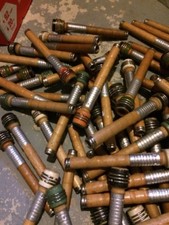 BULK Lot of 50 ~ Textile Mill Wooden Vintage Spools Bobbins Quills 7