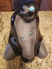 Vintage Lawrence Vargas Blackware Pottery Woman 9