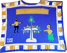 PLEATS PLEASE ISSEY MIYAKE 20th Anniversary Graphic Knit Top 2013AW Blue Rare picture