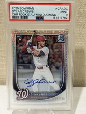 2025 Bowman - Chrome Rookie Autographs Dylan Crews #CRA-DC Mini-Diamond... picture