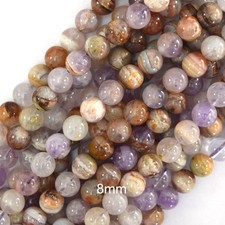Natural Aurora Auralite 23 Cacoxenite Crystal Quartz Round Beads 15