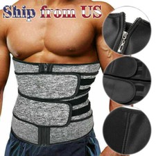 Men Waist Trainer Body Training Shaper Sweat Belt Tummy Control Cincher Girdle picture