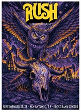RUSH FIFTY SOMETHING TOUR 2026  San Antonio,  POSTER Limited Signed & # To 100 picture