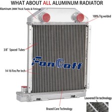 CC957E8005 3 Row Radiator FITS 1957-62 Ford New Holland Dexta Super Dexta picture