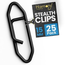 Harmony Fishing Stealth Clips (25 Pack) [Black Stainless] Quick Snaps For Lures picture