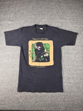 Vintage Alore Nature T-Shirt Mens Size S Black Two Sided Graphic picture