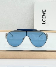 Loewe LW1736LS Blue Shield Sunglasses Crystal Anagram Logo Luxury Designer picture