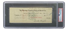 Orville Wright Signed Slabbed Bank Check PSA/DNA 85200381 picture
