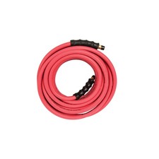 STEELMAN 50 ft x 3/8 in ID Rubber Air Hose with 1/4 in NPT Brass Fittings, 60395 picture