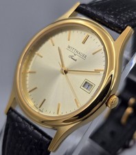 Wittnauer Trieste M6 NOS Gold Plated Swiss Dress Watch Champagne Dial picture