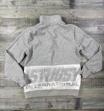 Stussy International Sweatshirt Mens Small Gray 1/4 Zip Pullover Streetwear picture