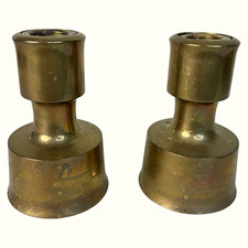 Vintage Pair of Dansk Finland Brass Candleholders 4.5” picture