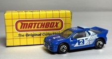Vintage Matchbox 1986 Ford RS 200 Blue #2 Rally Car MB34 Boxed Original picture