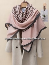 Sallys Boutique 70% Cashmere 30% Silk Wrap Scarf Stripe Print Thin Shawl 53