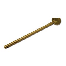 2Pcs Household Chinese Leaf Style Cabinet Key Latch Locking Pin Bronze Tone picture