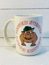 United States Marine Corps USMC Bulldog White Large Coffee Mug Cup picture