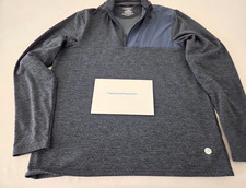 L.L.Bean VentureStretch Grid Fleece Stretch 1/4 Zip Pullover  Men's L(Reg) Blue picture