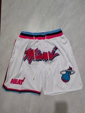 New Miami Heat Men White Pockets stitched Shorts Size US picture