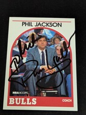 JSA Certified 1989-90 NBA Hoops Phil Jackson #266 Auto Personal Inscription  picture