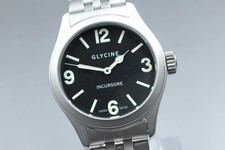 [ w/Box Paper ] Glycine Incursore 3762 Black Hand Winding Swiss Made Men's Watch picture