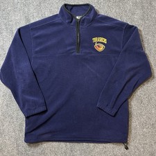 Vintage Atlanta Thrashers Sweater Mens XL Blue Hockey NHL Fleece 1/4 Zip picture